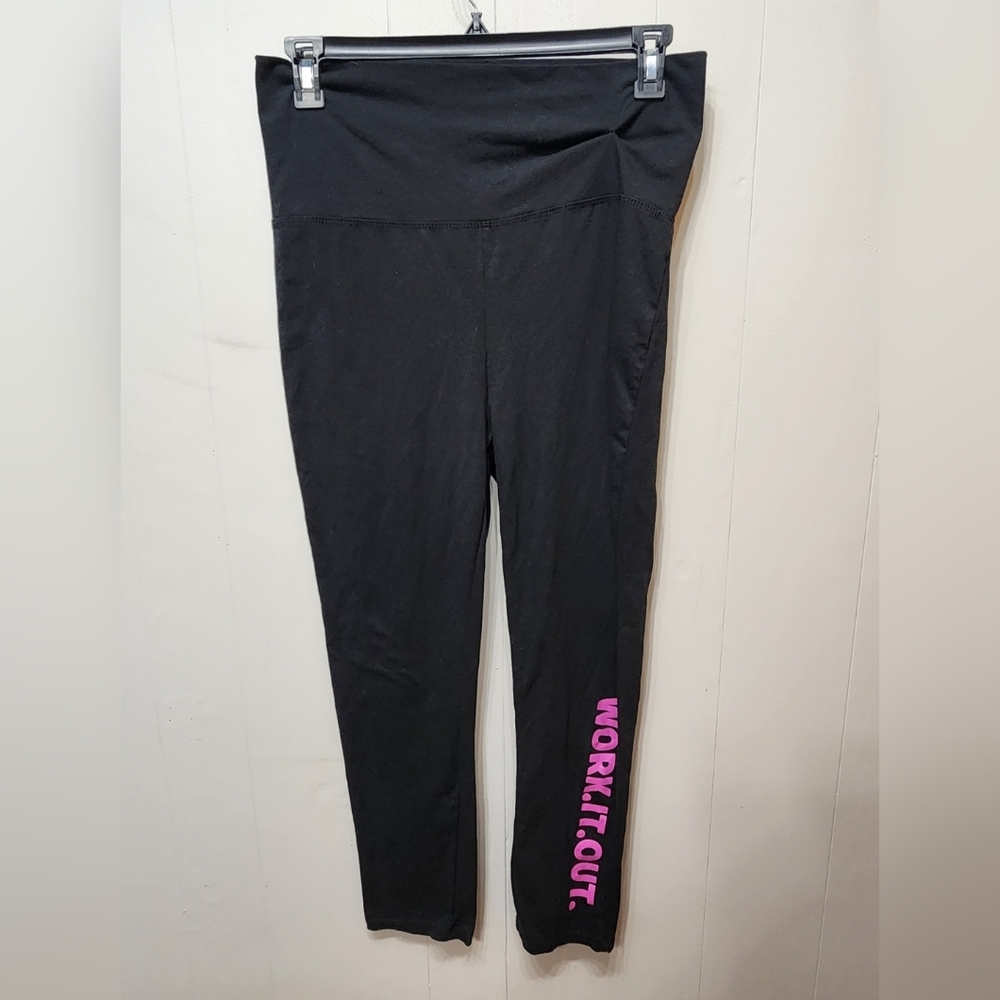 Mystic Apparel Leggings XL Capri Black Work It Out Athletic Altheisure C182